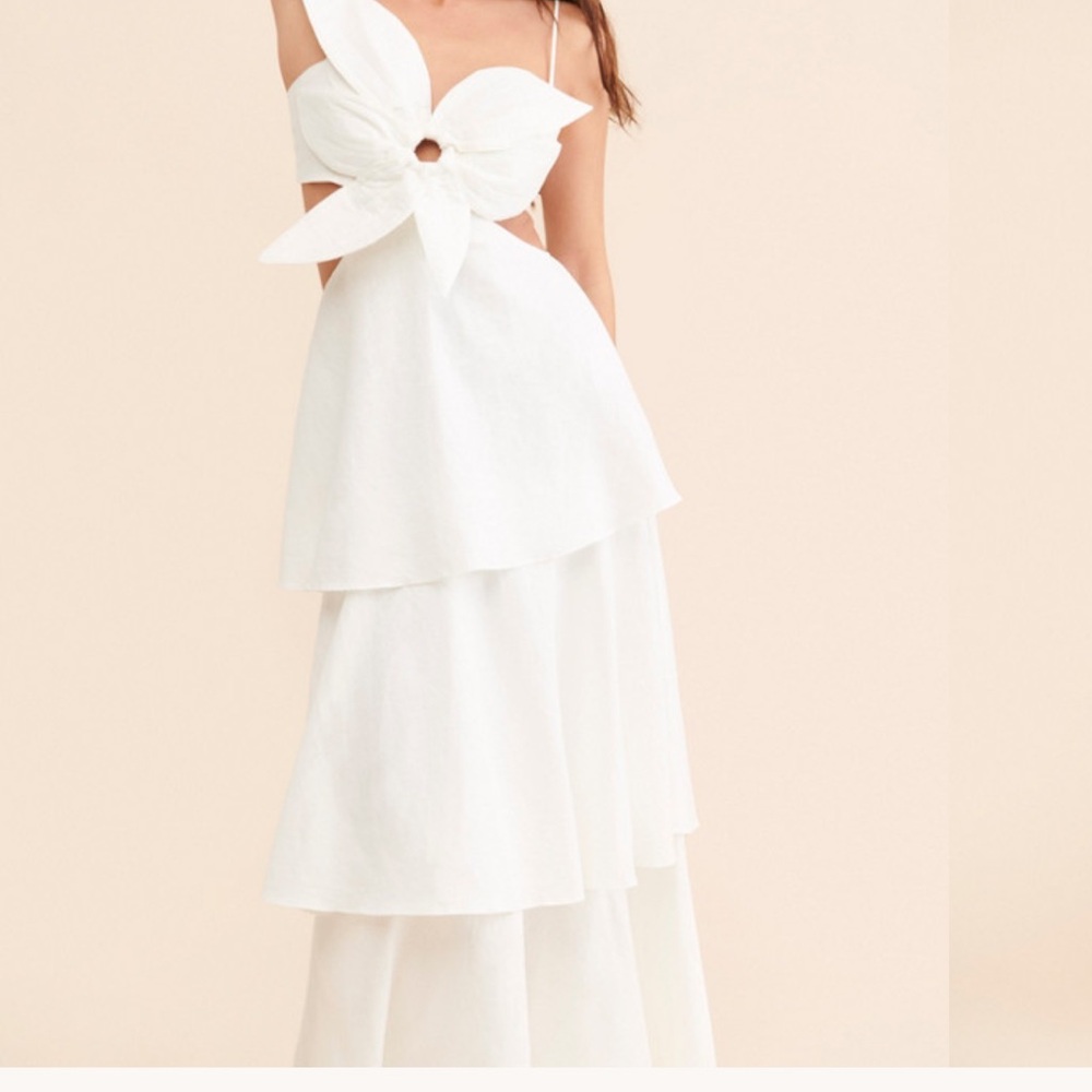Farm Rio White Flower Layered Dress - Picture 2 of 5